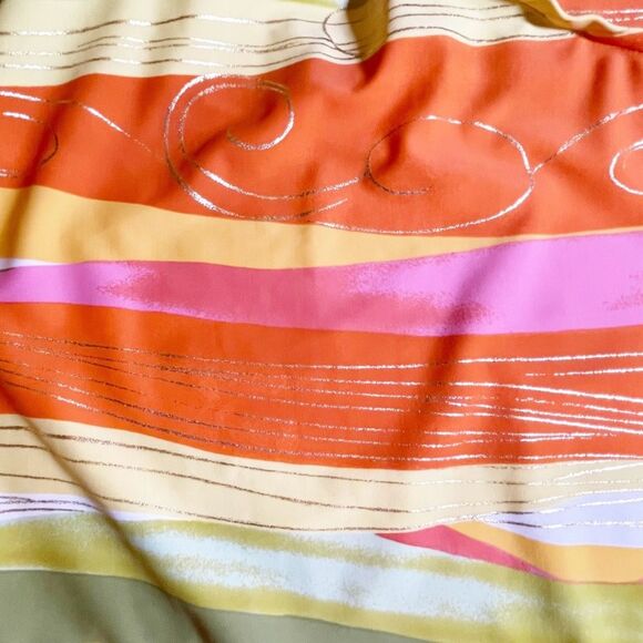 Gottex One Piece Swimsuit in Painted Desert Orange Pink Gold Women’s Size 22W - Picture 7 of 12